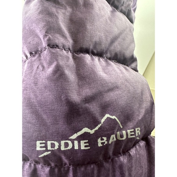 Eddie Bauer Lightweight Down Parka Hooded Puffer Jacket Purple Coat EB650 Small - Picture 9 of 16